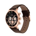 Tommy Hilfiger Quartz Multifunction Black dial Leather Strap Watch for Men - Image 2