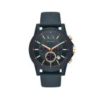 Men's Blue Silicon Chronograph Watch AX1335