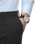 TTissot Gentleman Men’s Quartz Silver Dial Leather Strap Watch - Image 5