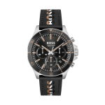 Quartz Male Chronograph Black Leather Watch 1514121