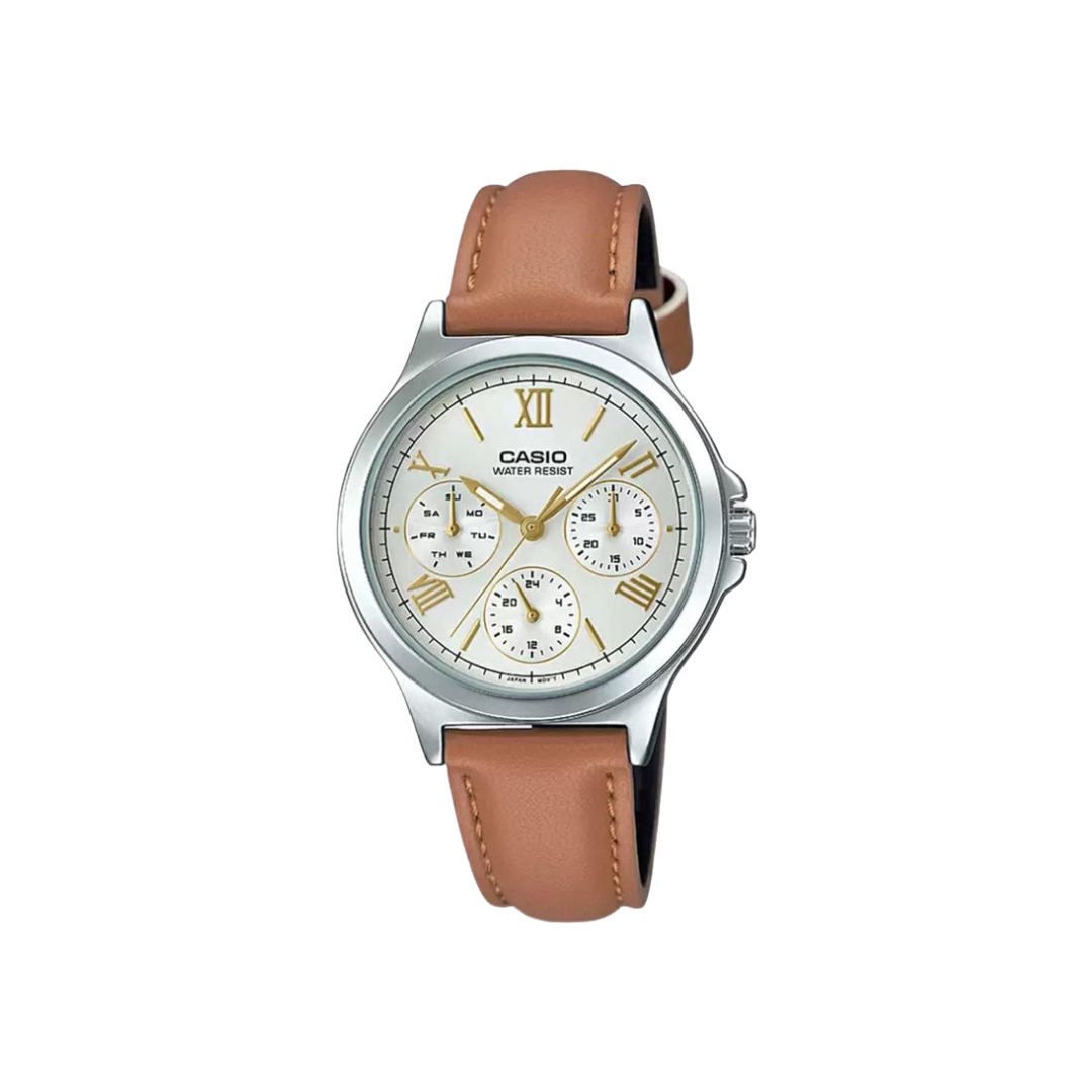 Enticer Women's Chronograph Leather Watch A1703 – LTP-V300L-7A2UDF