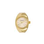 Watch Ring Two-Hand Gold-Tone Stainless Steel