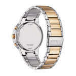 Men White Eco-drive Stainless Steel Chronograph Watch AT2244-84A - Image 3