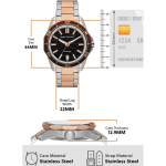 Armani Exchange Men's Spencer Three Hand Date Two Tone Stainless Steel Bracelet Watch - Image 4