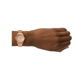 Modern Sophisticate Three-Hand Rose Gold-Tone Stainless Steel Watch - Image 3