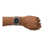 Men Black Stainless Steel Chronograph Watch BQ2328IE - Image 3