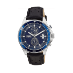 Fossil Wakefield Blue Dial Black Leather Men's Watch 45mm CH2945
