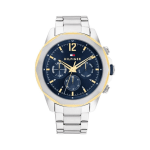 Tommy Hilfiger Blue Dial Silver Stainless Steel Strap Watch For Men