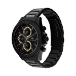 Tommy Hilfiger Men's Multifunction Black Stainless Steel Watch 46mm - Image 2