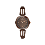 TIMEX Women Brown Round Analog Brass Dial Watch- TWTL10313