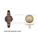 TIMEX Women Brown Round Analog Brass Dial Watch- TWTL10313 - Image 2