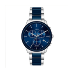 Timex Fashion Men's Blue Dial Round Case Chronograph Function Watch