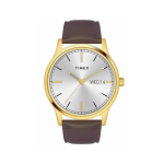 Timex Men Brass Dial & Leather Straps Analogue Watch TW0TG8311