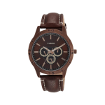 Timex Fashion Men's Digital Brown Dial Round Case Multifunction Function Watch