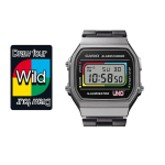 A168WEUC-1ADR Black Digital Dial Black Stainless Steel Strap Unisex Watch D361 - Image 4