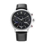 Titan Men’s Analog Watch Classic Leather Strap with Black Dial
