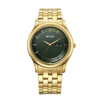 Titan Karishma Quartz Analog Watch Green Dial, Gold-Tone Stainless Steel Strap