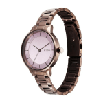 Titan Razzle Dazzle Women’s Analog Watch, Pink Dial with Stylish Brown Stainless Steel Strap - Image 3