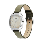 Titan Women’s Quartz Analog Watch, White Dial with Green Leather Strap - Image 4