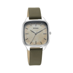Titan Women’s Quartz Analog Watch, White Dial with Green Leather Strap - Image 3
