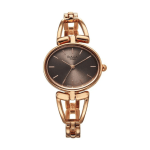 Titan Raga Ascend Women’s Quartz Analog Watch, Brown Dial with Rose Gold Metal Strap