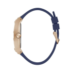 Guess Phoenix Multifunction Men's Watch, Rose Gold Tonneau Case with Blue Silicone Strap - Image 5