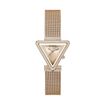 Guess Fame Women’s Triangle Dial Rose Gold Mesh Strap Watch
