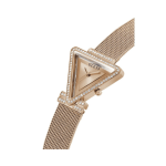 Guess Fame Women’s Triangle Dial Rose Gold Mesh Strap Watch - Image 2