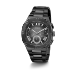 GUESS GW0572G3 Men’s Black Square Dial Analog Watch with Sleek Silver-Tone Finish - Image 3