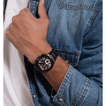 GUESS GW0572G3 Men’s Black Square Dial Analog Watch with Sleek Silver-Tone Finish - Image 6