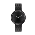 Calvin Klein Women’s Analog Watch
Twisted Bezel | All-Black Glam with Crystal Accents