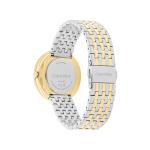 Twisted Bezel Women Quartz Black Dial Analog Stainless Steel Watch - Image 3