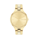 Calvin Klein Women’s Quartz Watch Gold Linked Bracelet | Round Sunray Dial