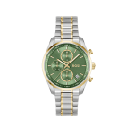 Women Quartz Green Dial Chronograph Stainless Steel Watch