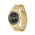 BOSS Candor Men’s Gold-Tone Stainless Steel Watch with Black Dial - Image 2