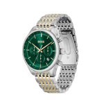 BOSS Gregor Men’s Chronograph Green Dial Two-Tone Stainless Steel Watch - Image 2
