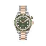 BOSS Men’s Watch Green Dial, Rose Gold-Tone & Silver Bracelet, 42mm Analogue Charm