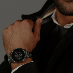 BOSS Peak 2.0 Chronograph Men’s Watch Black Dial with Silver Stainless Steel Strap - Image 5