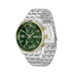 BOSS Skytraveller Men’s Chronograph Watch Green Dial, Dual-Tone Stainless Steel - Image 2