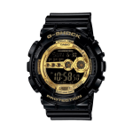 G-SHOCK GD-100GB-1DR Digital Watch for Men, Glossy Black & Gold | Extra-Large Display