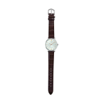 Casio Enticer Ladies Analog Watch (A1628), Classic Silver Dial with Brown Genuine Leather Strap - Image 4