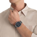 Calvin Klein Gauge Chronograph Men's Watch 25200495 Gunmetal Grey Strap, Blue Dial - Image 4