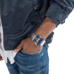 GUESS Men's Silver-Tone Rectangular Multi-Function Watch GW0456G5 - Image 4