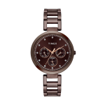 Timex Women’s Brown Round Dial Analog Watch TW000X267