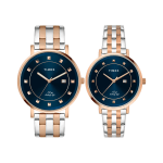 Timex Analog Blue Dial Two- tone Strap Couple Watch TW00PR282