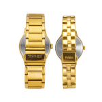 Timex Fashion Brown Round Dial Analog Couple Watch TW00PR297 Luxurious Gold Bracelet - Image 4