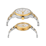 Timex White Round Dial Two-Tone Quartz Analog Watch TW00PR312 Pair for Him & Her - Image 3