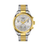Tissot PR 100 Chronograph 40mm Men’s Watch White Dial, Two-Tone Stainless Steel