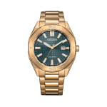 Citizen Eco-Drive Men’s Watch Rose Gold-Tone Stainless Steel Green Dial