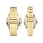 Fossil His and Hers Gold-Tone Watch Bannon Collection Multifunction Green Dial Stainless Steel - Image 3